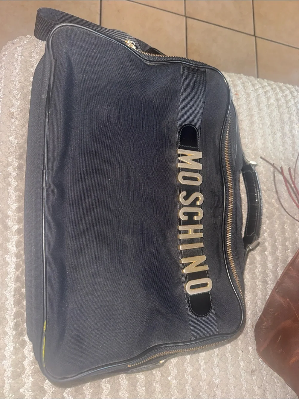 Moschino Black Messenger Bag